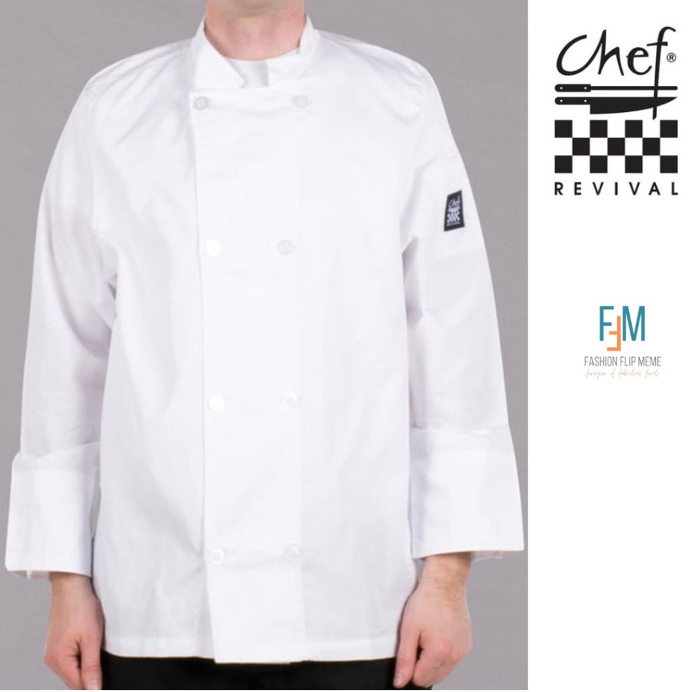 Chef Revival Classic White Chef Coat Jacket XL 48"-50" M, 16/18 W New!